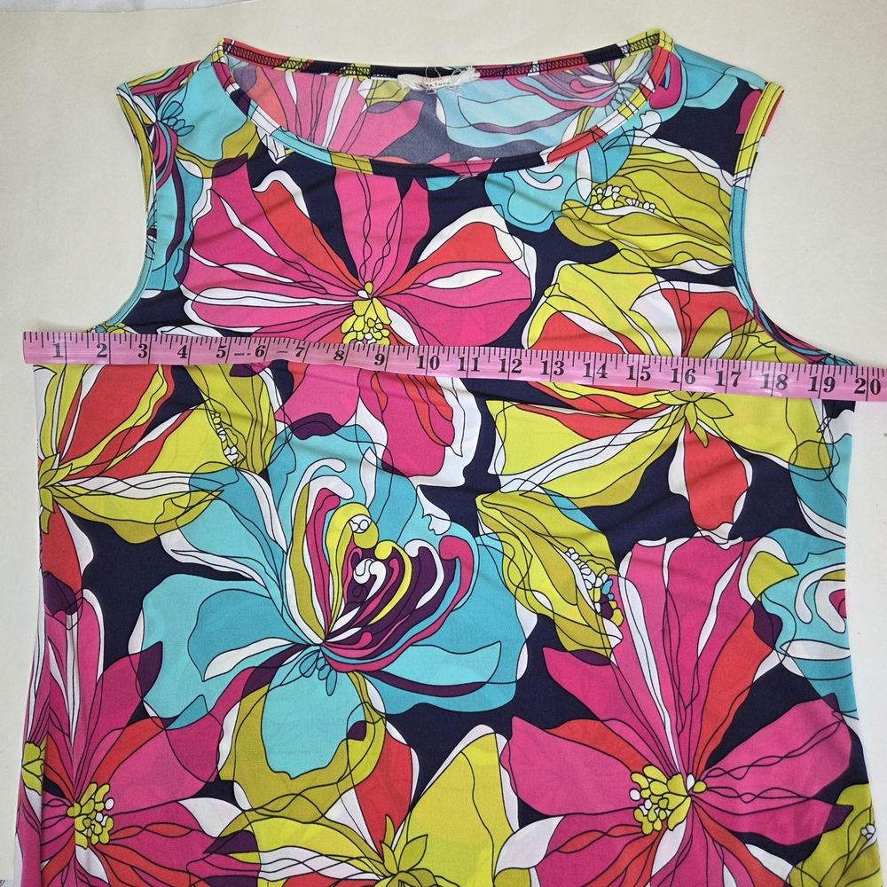 Trina Turk Sleeveless Floral Shift Dress in Vibrant Multi Womens Large #47 - Picture 6 of 6